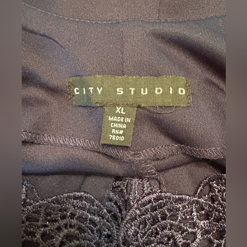 City Studio Black Embellished Fit and Flare Mini Dress NWT size XL - Picture 5 of 12